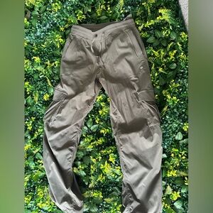 Studio dance pants- wide leg TWO pair 
One black, one green with cargo pockets